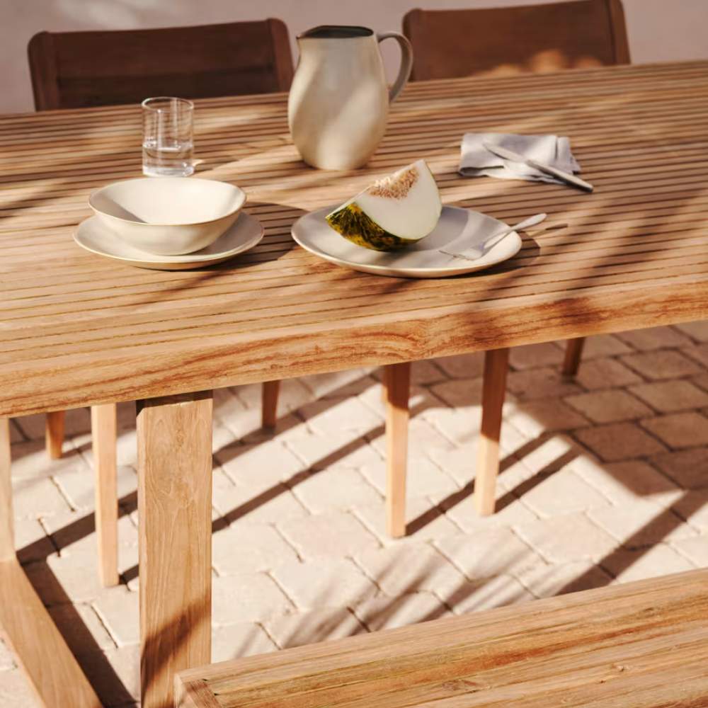 Kave Home Canadell 100% Outdoor Solid Recycled Teak Table, 180 x 90 cm - Image 3