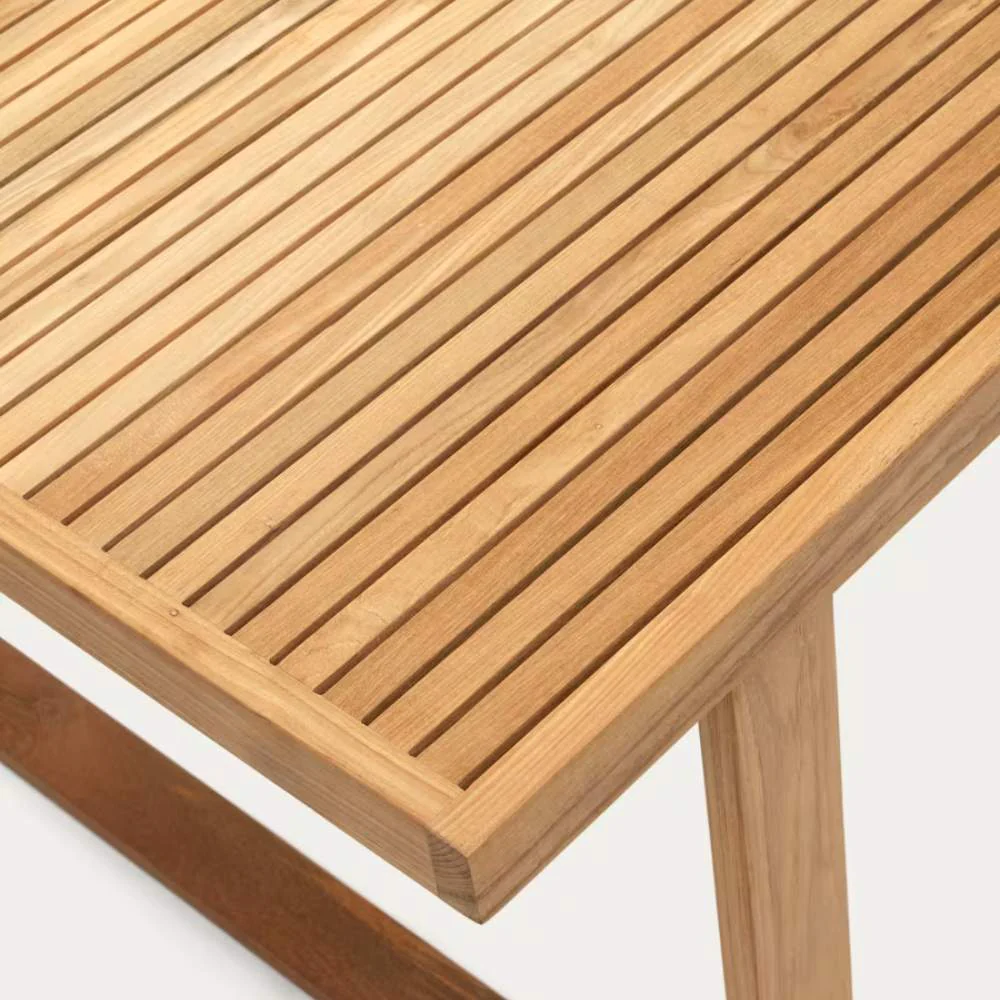 Kave Home Canadell 100% Outdoor Solid Recycled Teak Table, 220 x 100 cm - Image 4