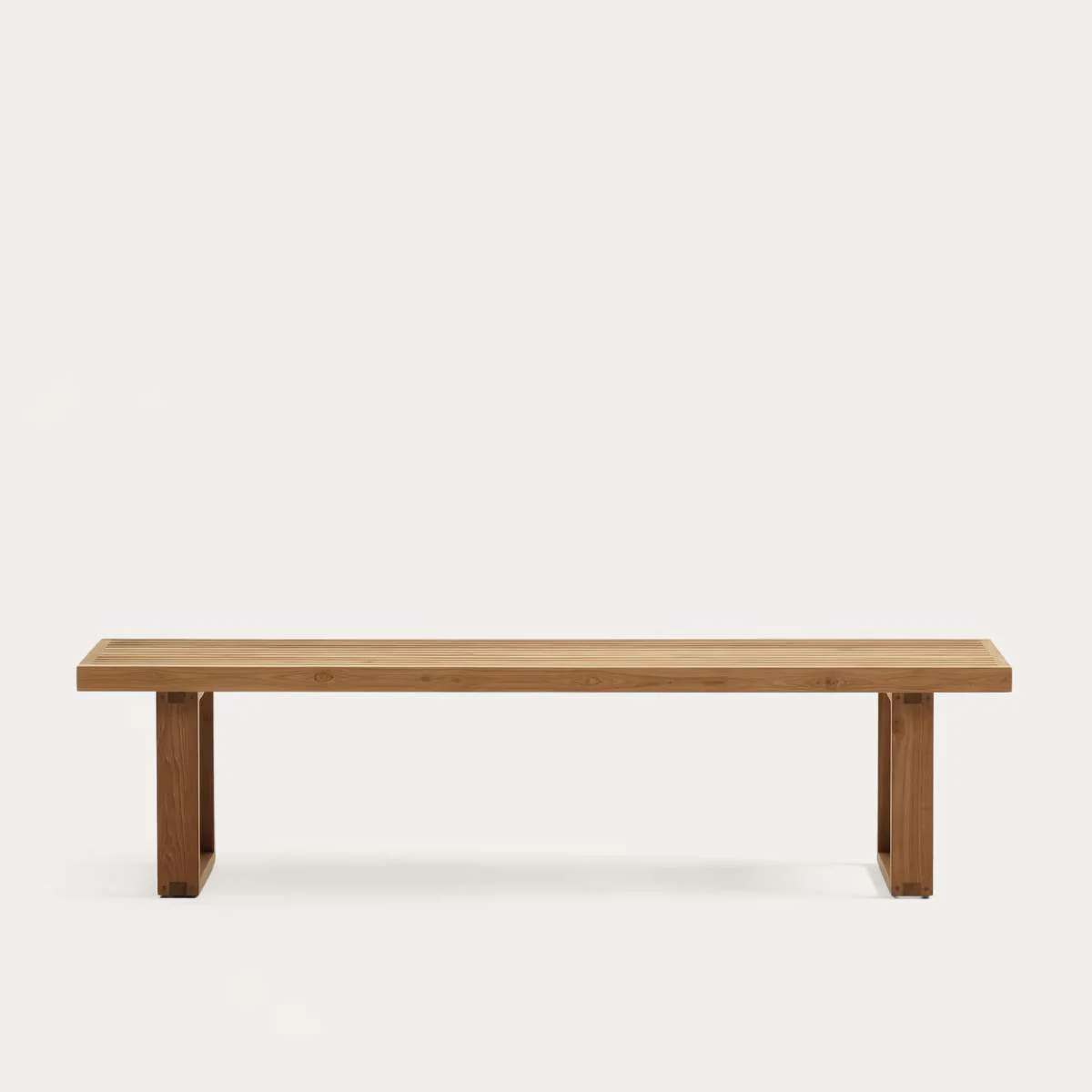 Kave Home Canadell 100% outdoor solid recycled teak bench, 210 cm