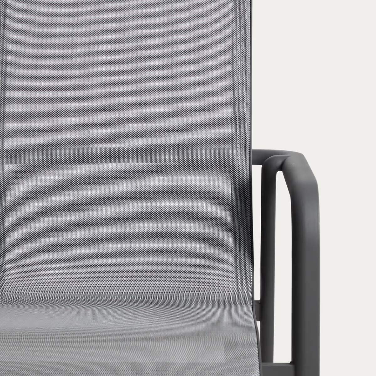 Kave Home Canea stackable outdoor chair in beige texteline and ecru aluminium - Image 23