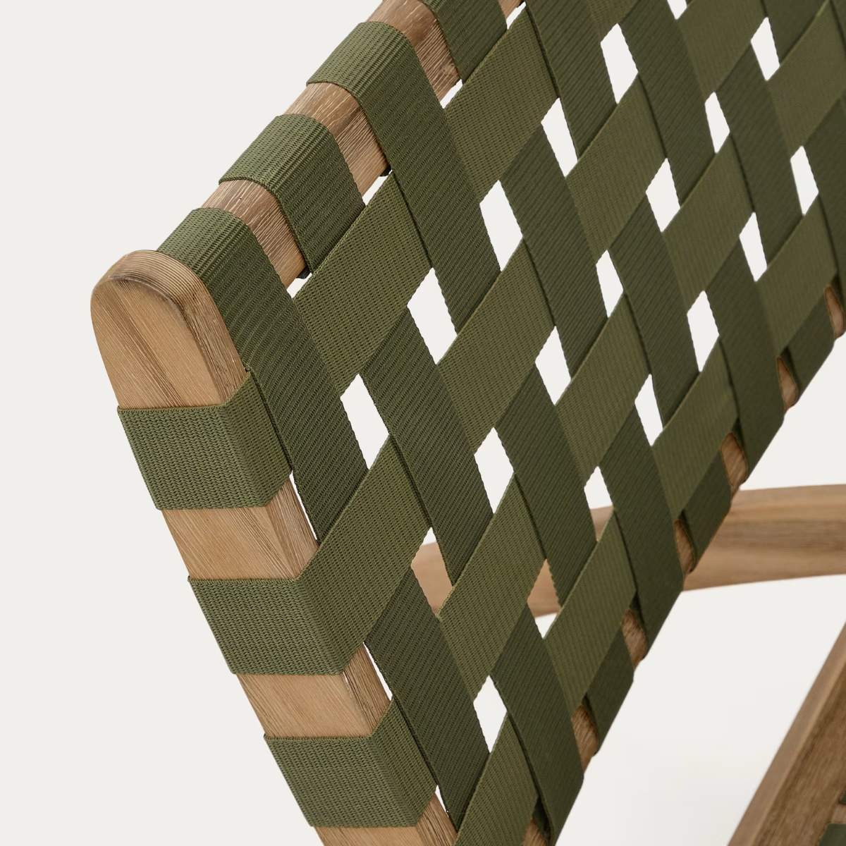 Kave Home FSC 100% green cord and solid acacia wood Chabeli folding chair - Image 7