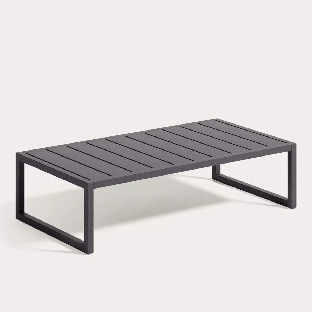 Kave Home Comova 100% outdoor coffee table made from green aluminium, 60 x 114 cm - Image 2