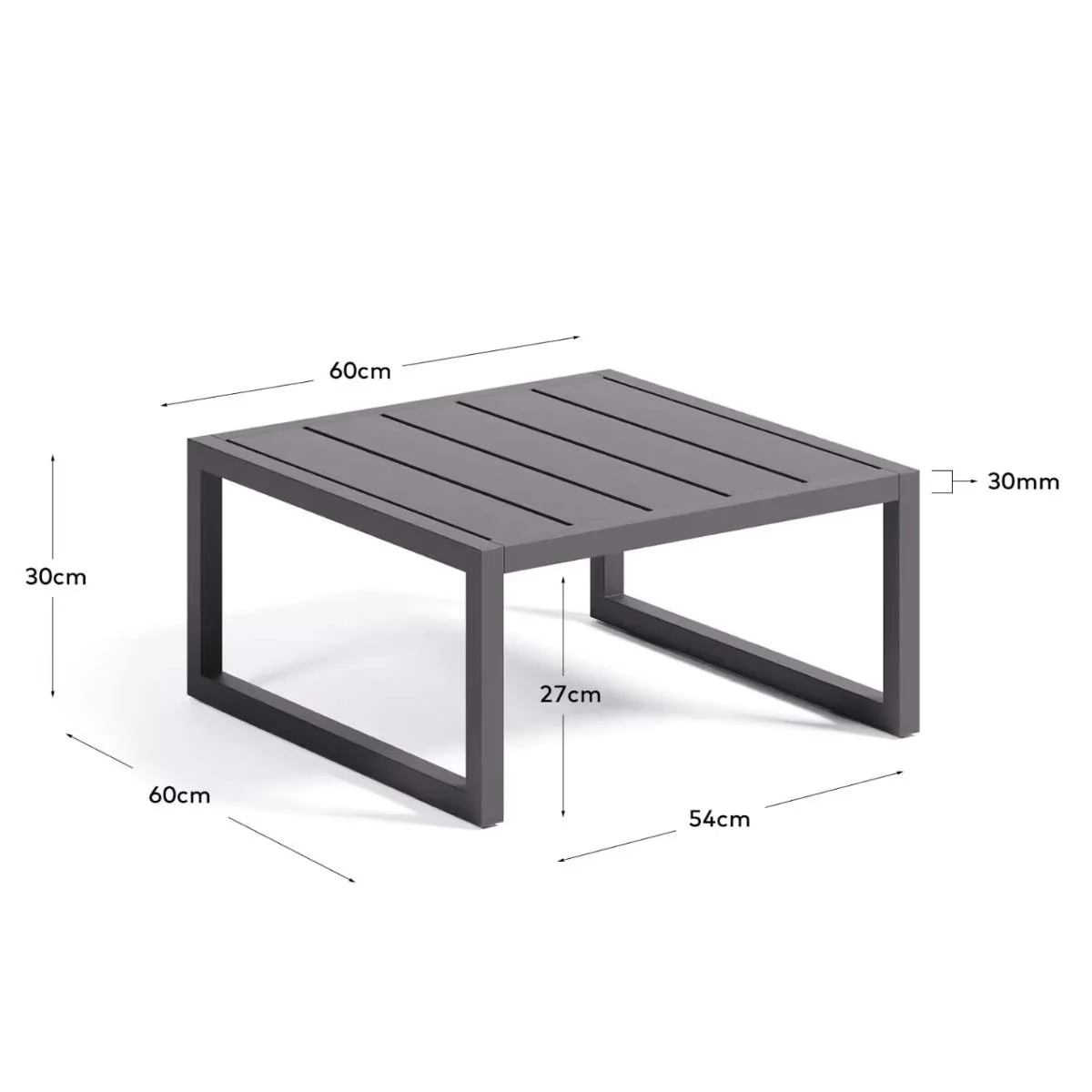 Kave Home Comova 100% outdoor side table made from green aluminium, 60 x 60 cm - Image 7