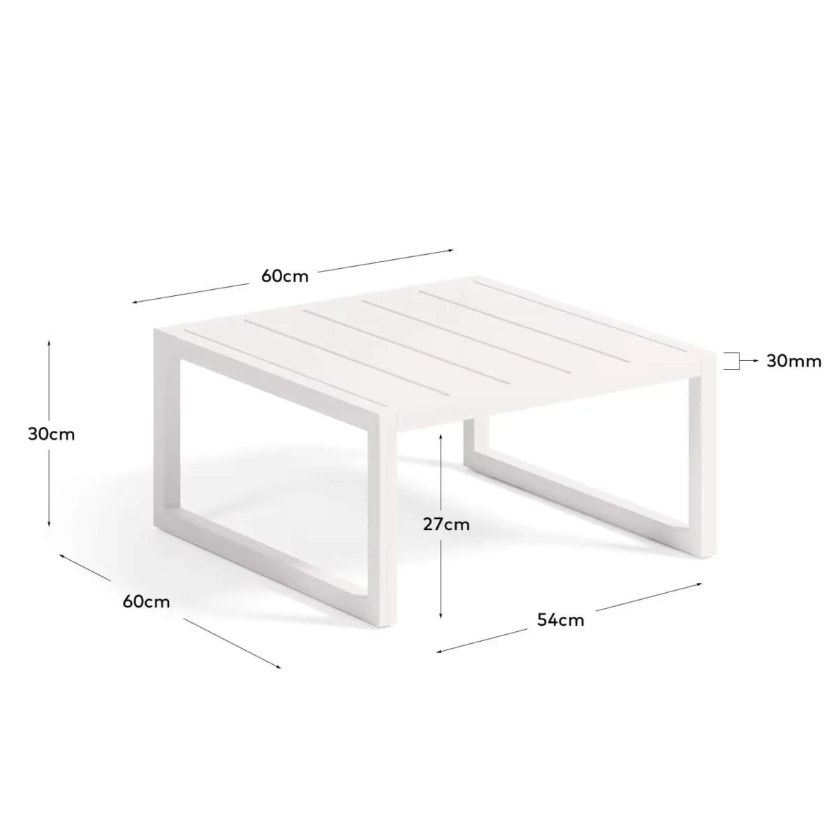 Kave Home Comova 100% outdoor side table made from green aluminium, 60 x 60 cm - Image 9
