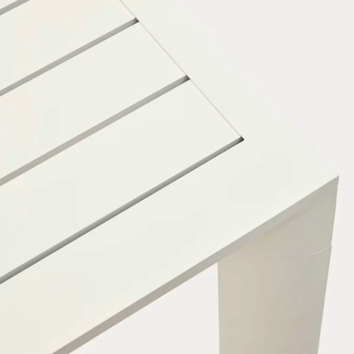 Kave Home Culip aluminium outdoor table with white finish, 180 x 90 cm - Image 4