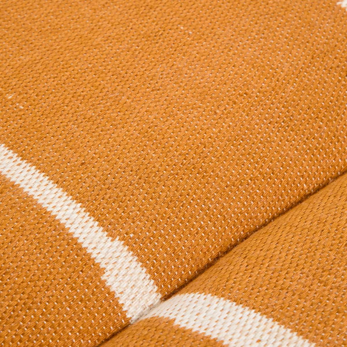 Kave Home Daila orange 100% PET sun lounger cushion with Ikat graphic 50 x 175cm - Image 9