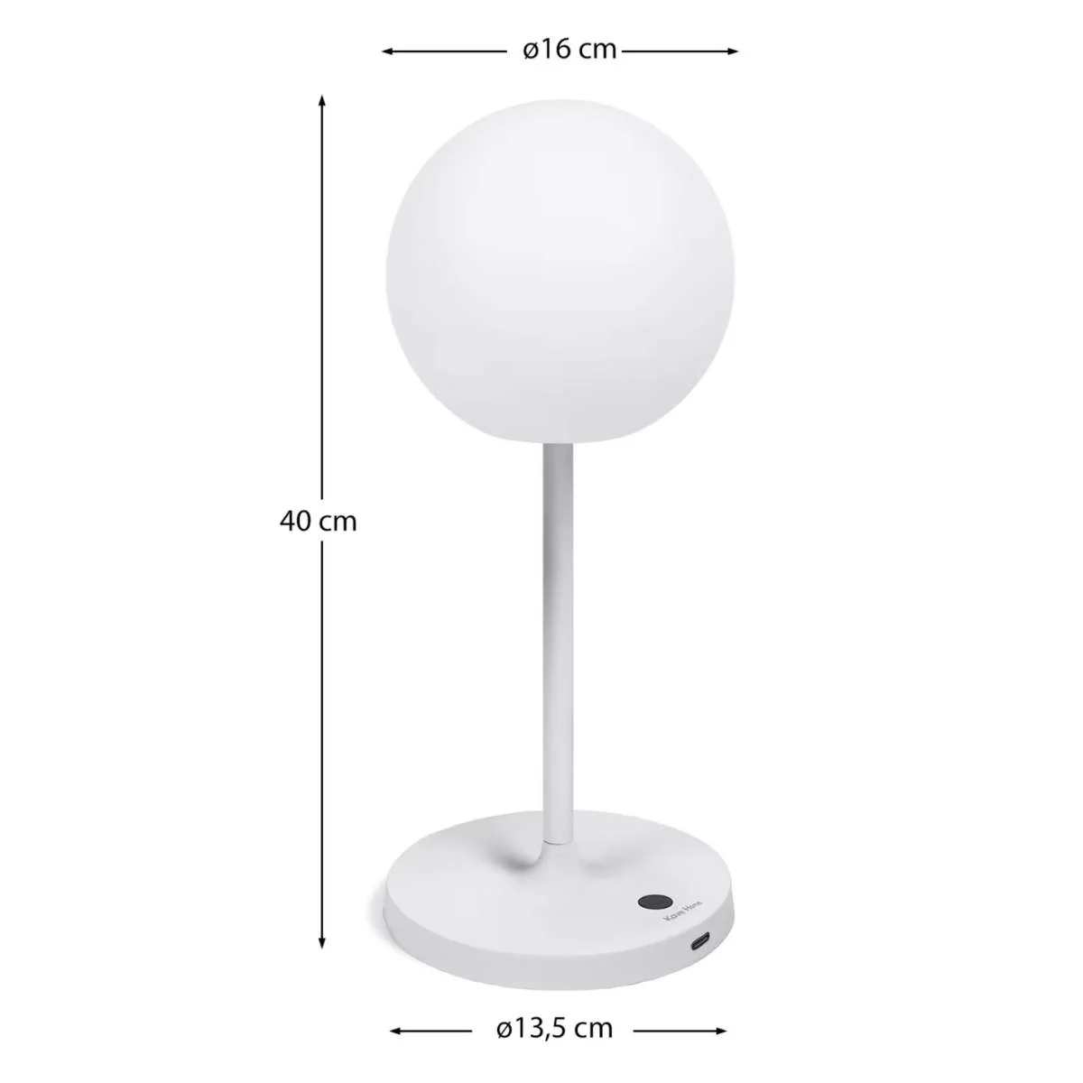 Kave Home Dinesh outdoor table lamp in grey aluminium 40 cm - Image 6