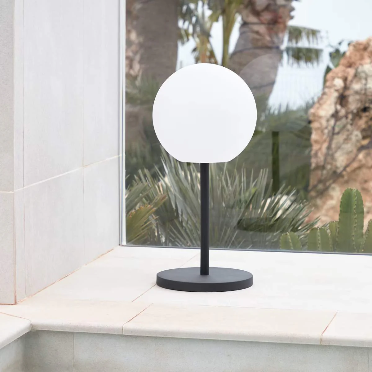 Kave Home Outdoor Dinesh table lamp in black steel - Image 8
