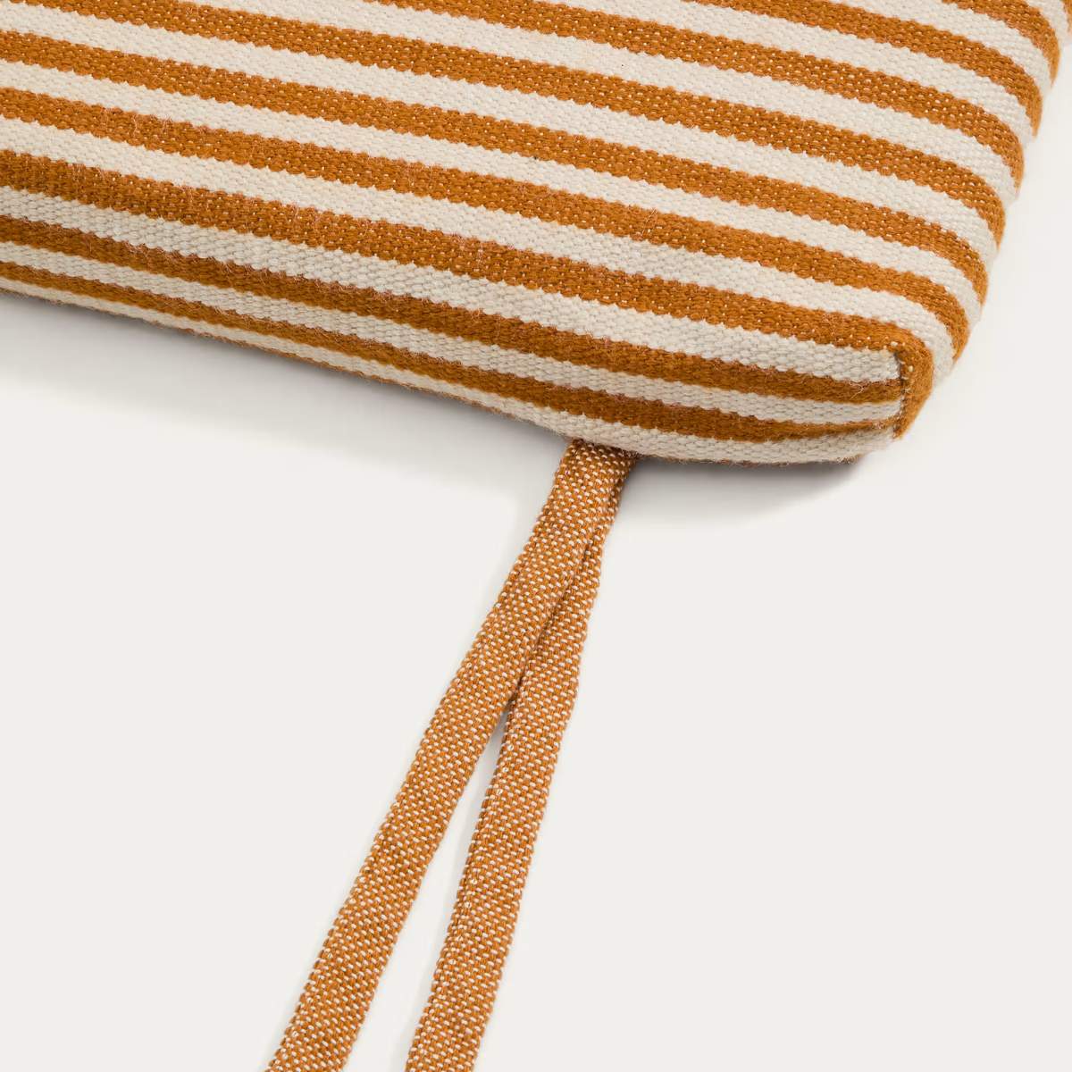 Kave Home Dirome orange striped 100% PET sun lounger cushion 50 x 175cm - Image 6