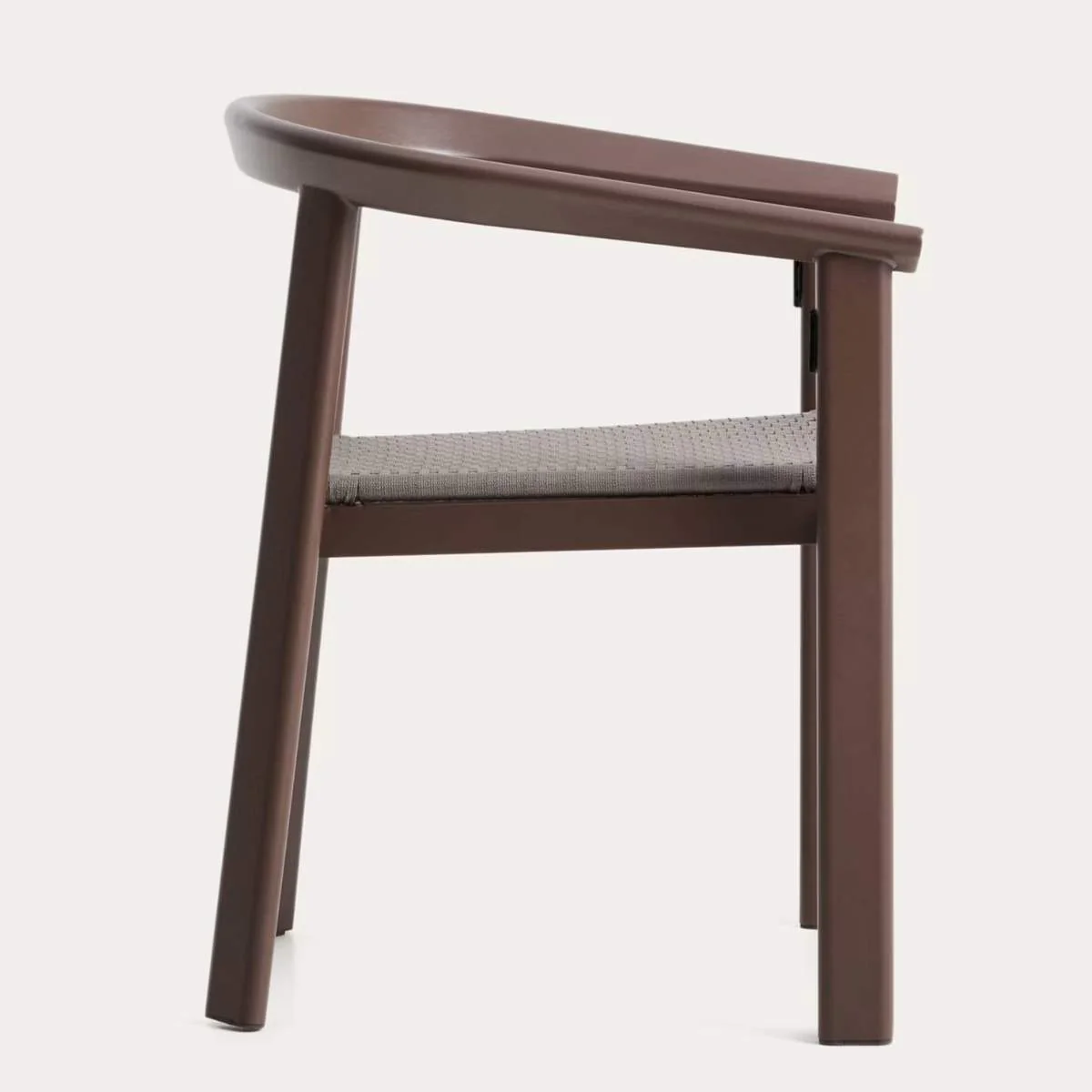 Kave Home Erice stackable outdoor chair in aluminium and ecru rope - Image 11