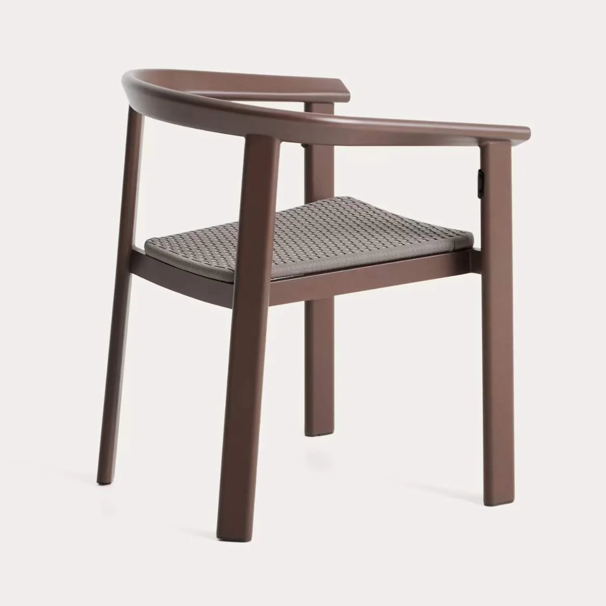 Kave Home Erice stackable outdoor chair in aluminium and ecru rope - Image 12