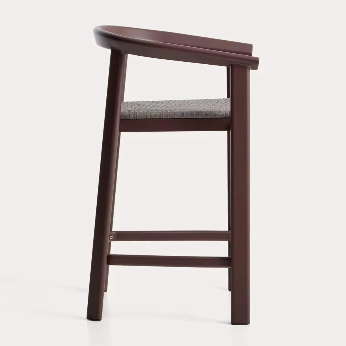 Kave Home Erice stool in aluminium and ecru rope cord 65cm - Image 10