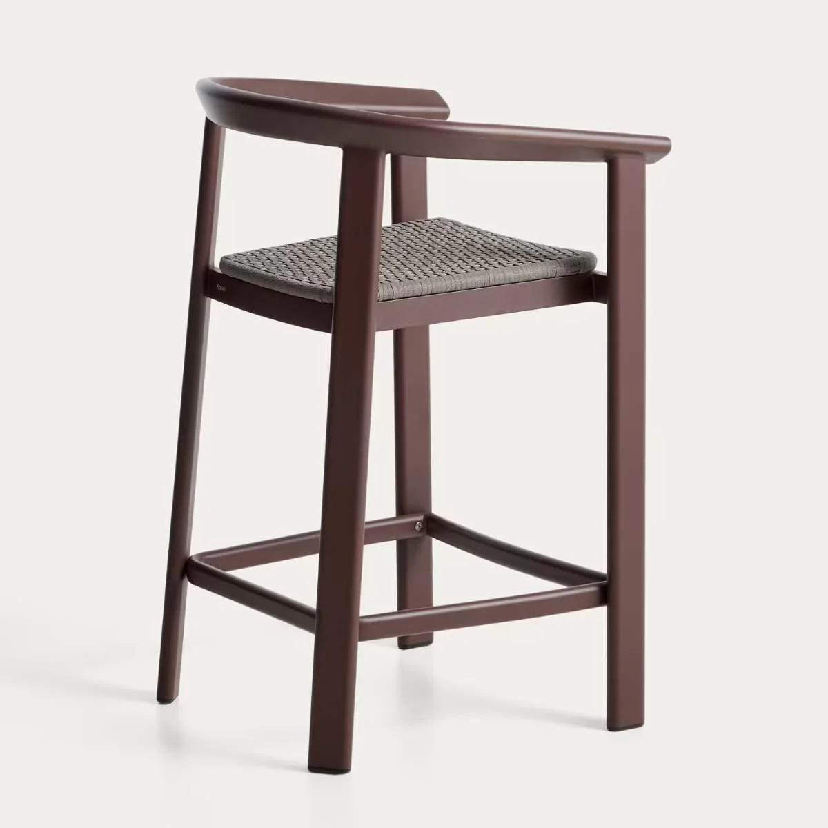 Kave Home Erice stool in aluminium and ecru rope cord 65cm - Image 11