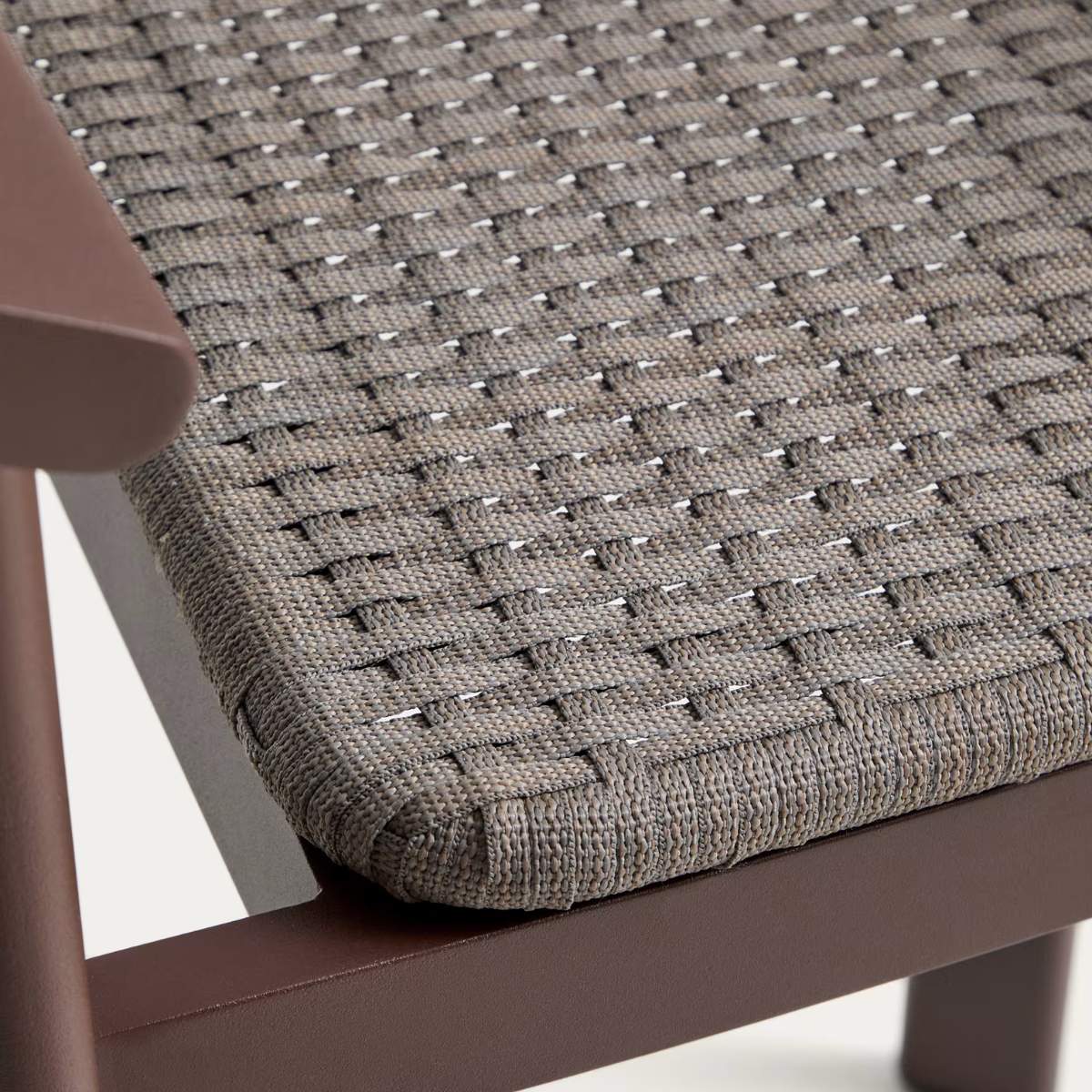 Kave Home Erice stool in aluminium and ecru rope cord 65cm - Image 14