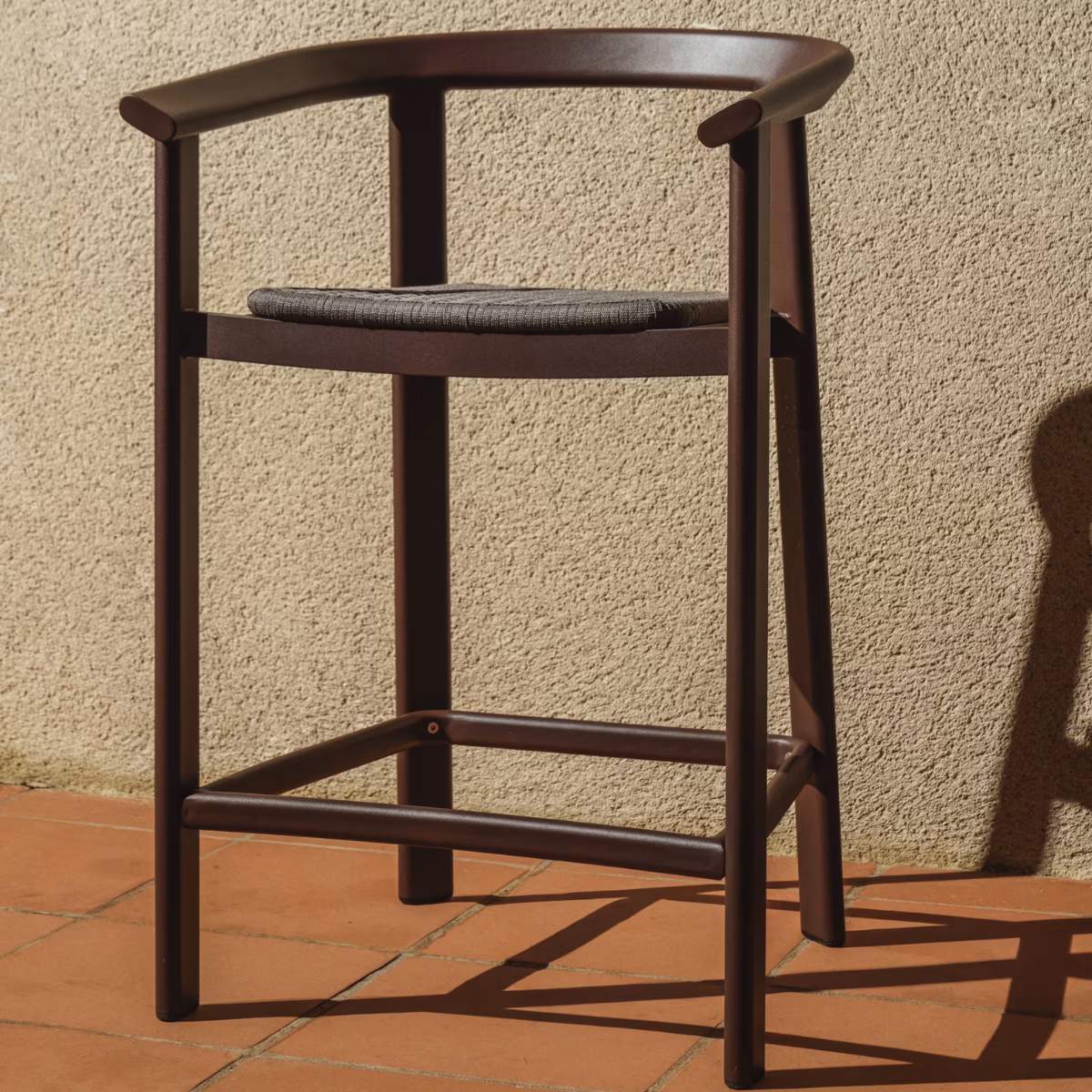 Kave Home Erice stool in aluminium and ecru rope cord 65cm - Image 21