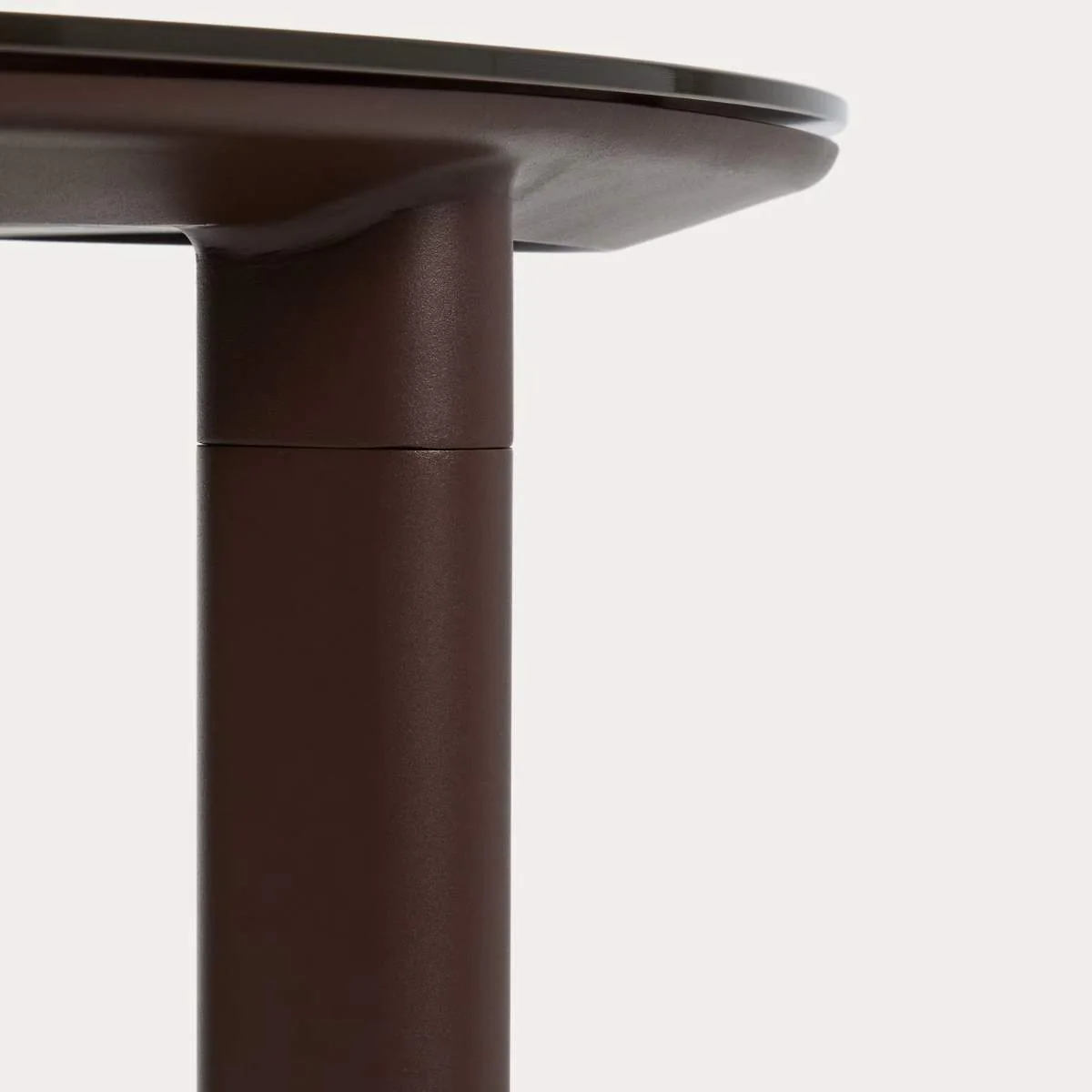 Kave Home Erice oval table in aluminium and ecru tempered glass 180 x 90 cm - Image 11