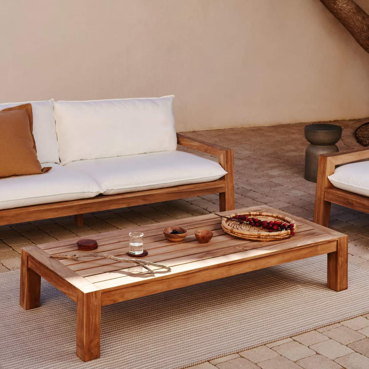 Kave Home Forcanera coffee table in solid teak, 150 x 71 cm - Image 7