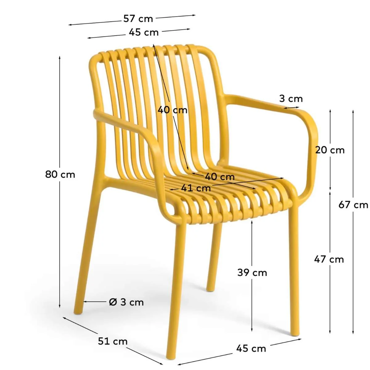 Kave Home Isabellini stackable outdoor chair in terracotta - Image 32