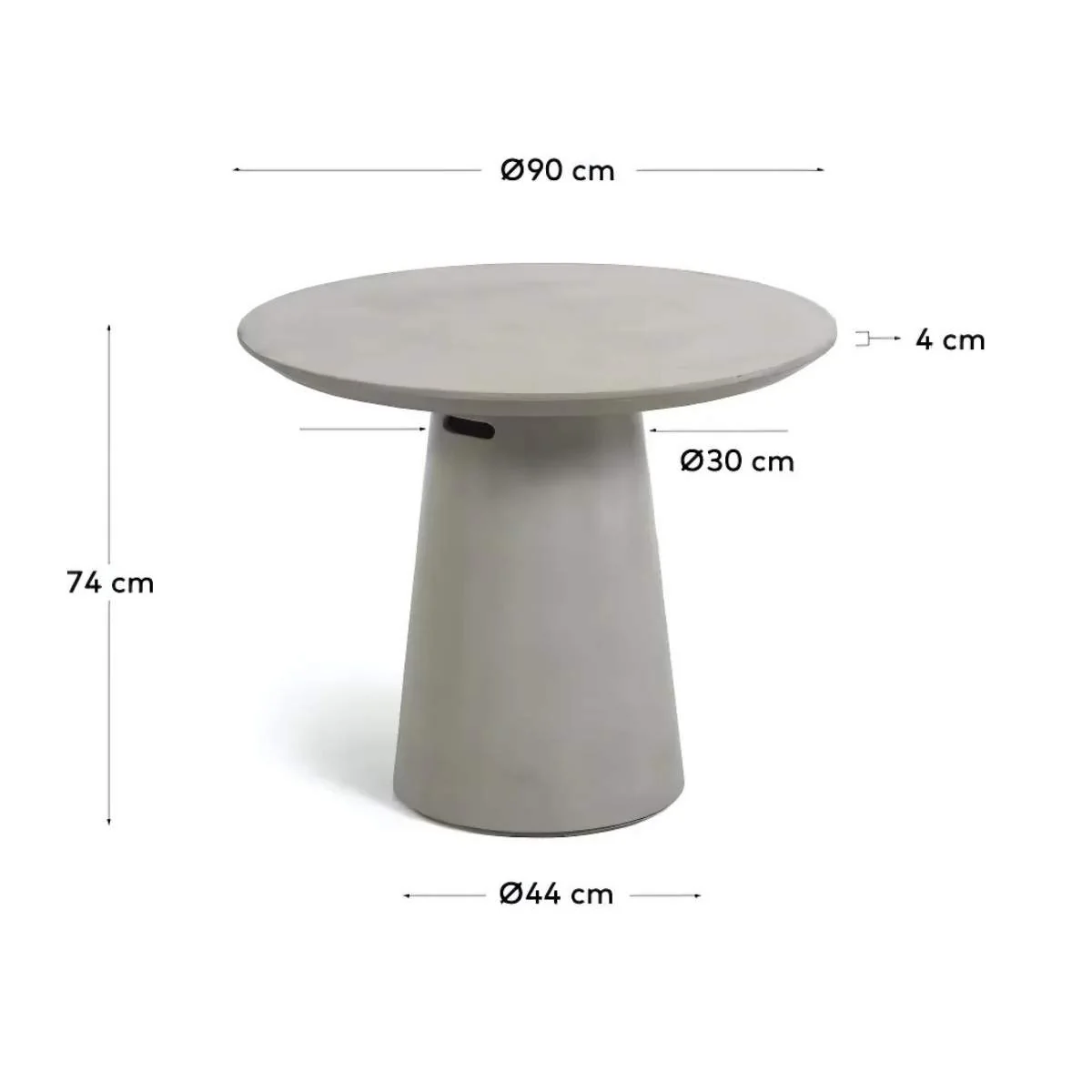 Kave Home Itai Outdoor Round Cement Table - Image 11