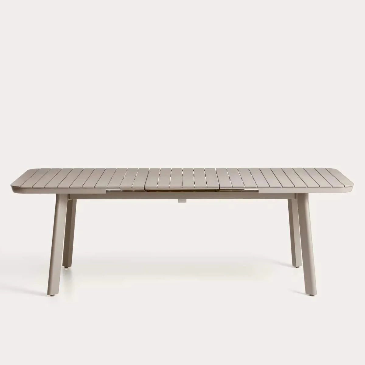 Kave Home Izola extendable outdoor table in aluminium with taupe finish 185 (235) x 100 cm - Image 2
