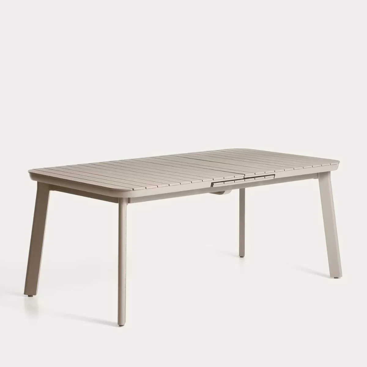 Kave Home Izola extendable outdoor table in aluminium with taupe finish 185 (235) x 100 cm - Image 3