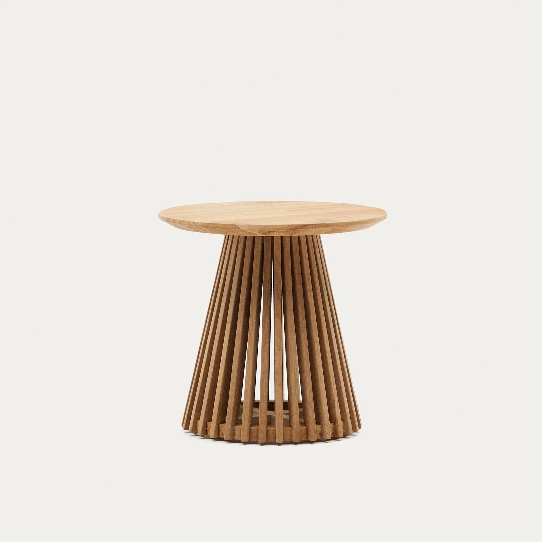 Kave Home Jeanette Round Solid Teak Side Table 50cm - Image 2