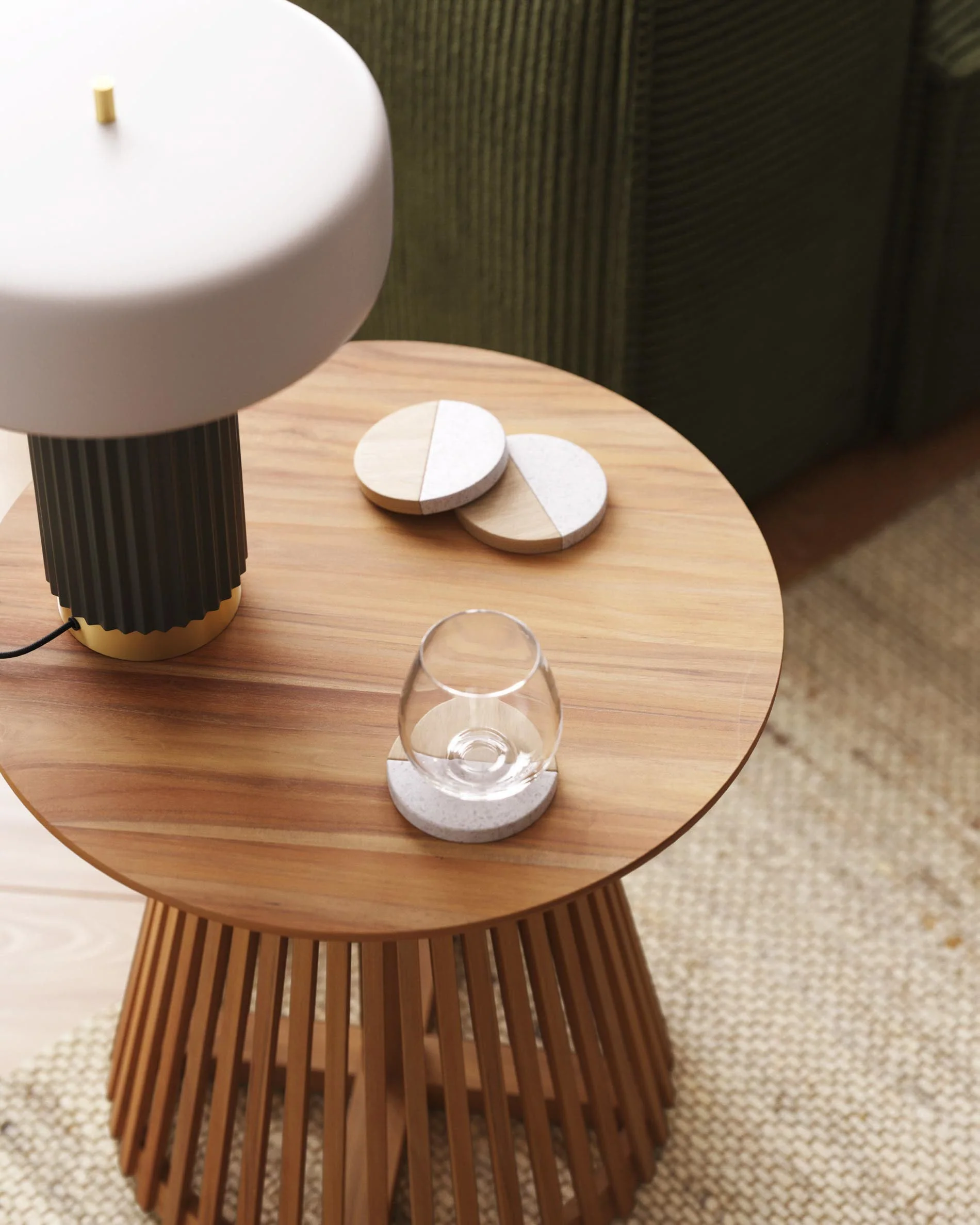 Kave Home Jeanette Round Solid Teak Side Table 50cm - Image 5