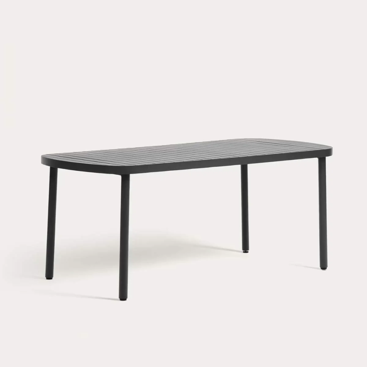 Kave Home Joncols outdoor table in aluminium with taupe painted finish 180 x 90cm - Image 12