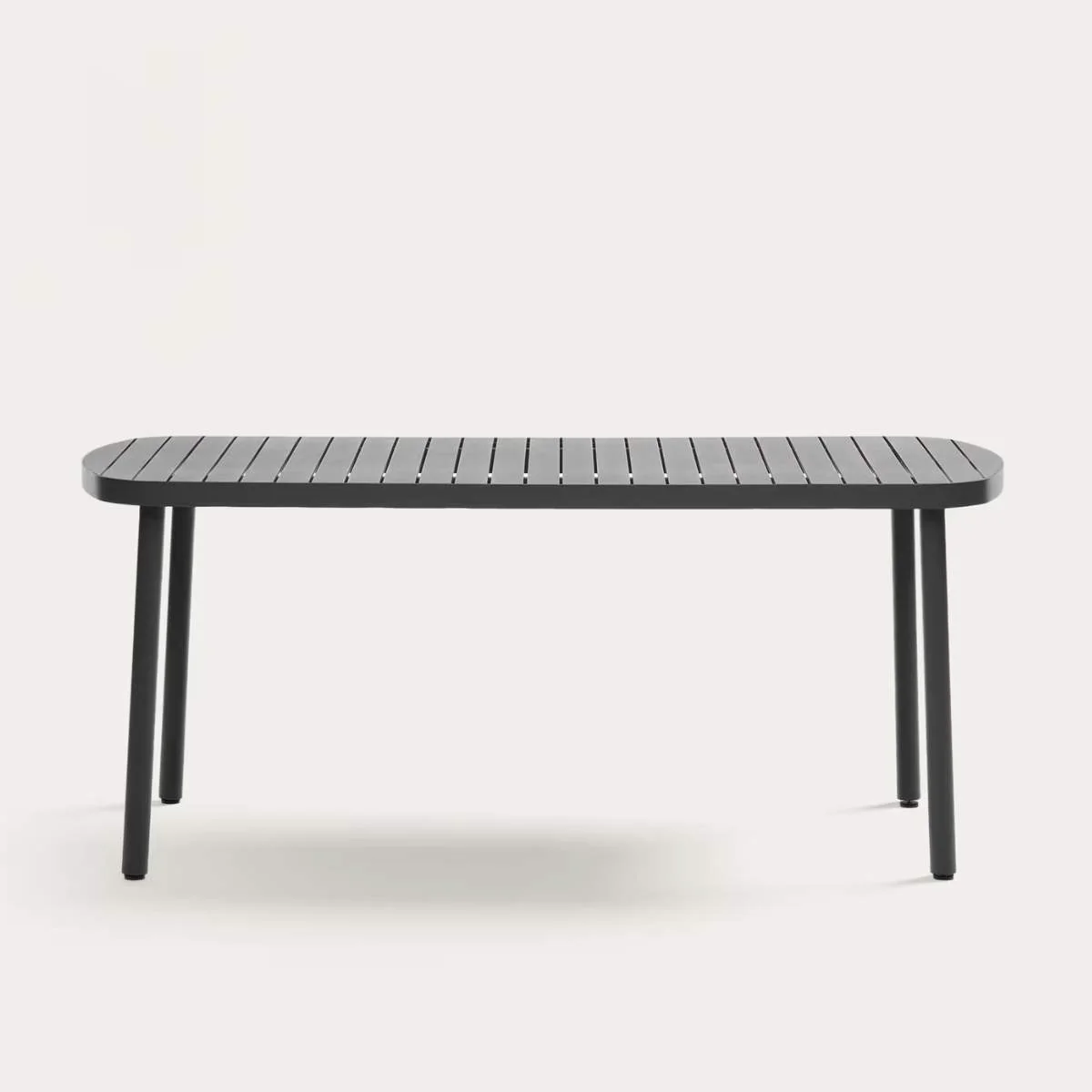 Kave Home Joncols outdoor table in aluminium with taupe painted finish 180 x 90cm - Image 3