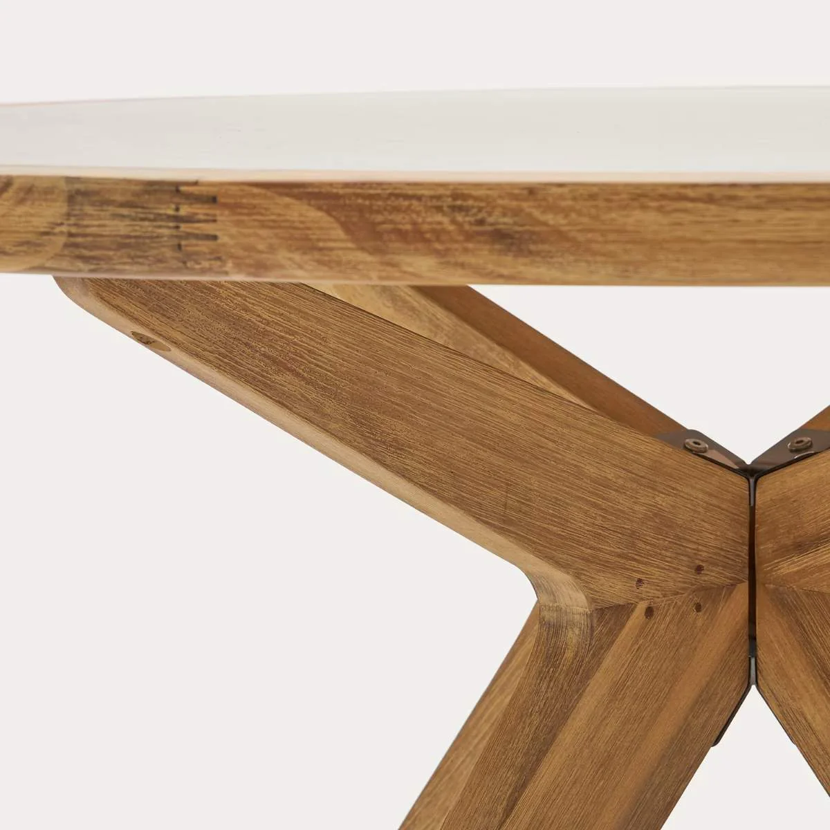 Kave Home Julieta round table in polycement and solid acacia wood Ø 120 cm FSC 100% - Image 5