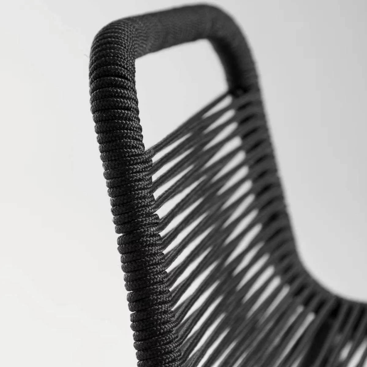 Kave Home Lambton stackable stool in brown rope and black finish steel, 62 cm - Image 13