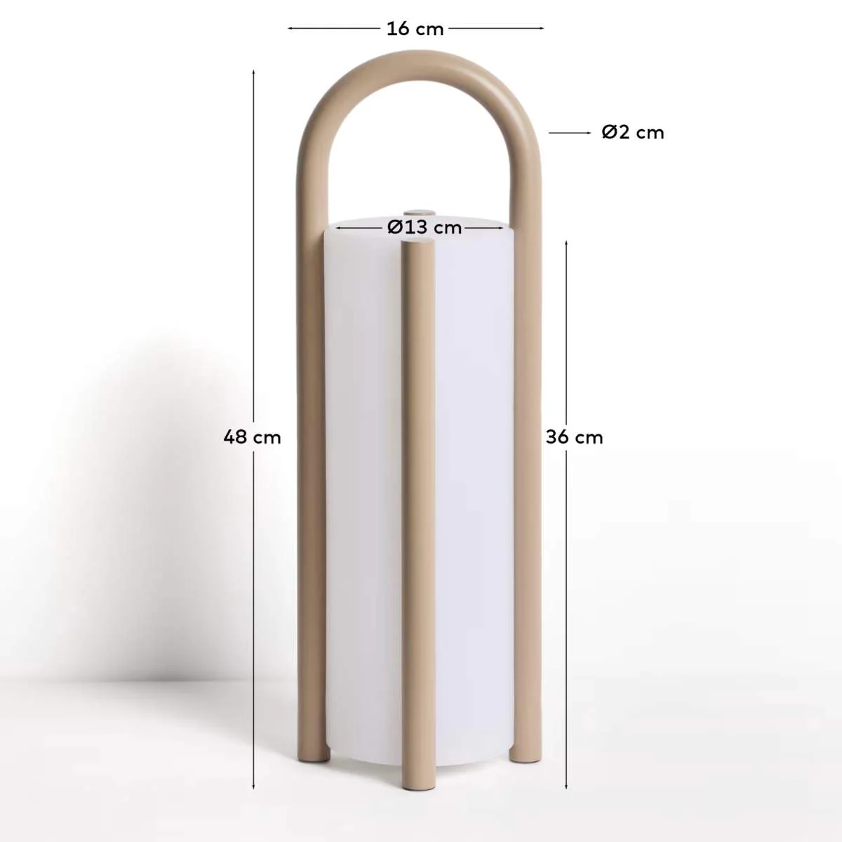 Kave Home Leros large portable table lamp in green polyethylene and steel - Image 14