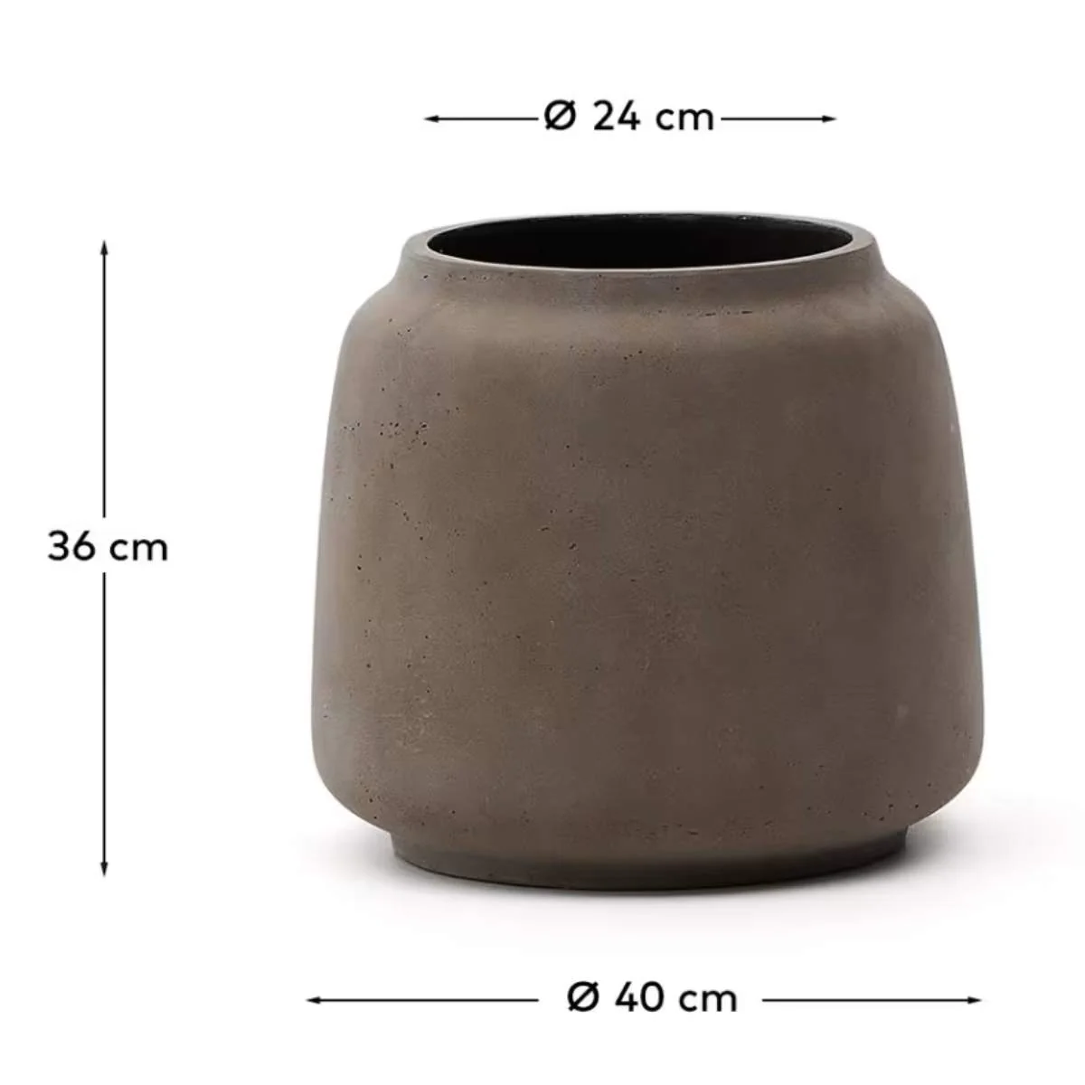 Kave Home Lira terracotta-effect planter Ø40cm - Image 4