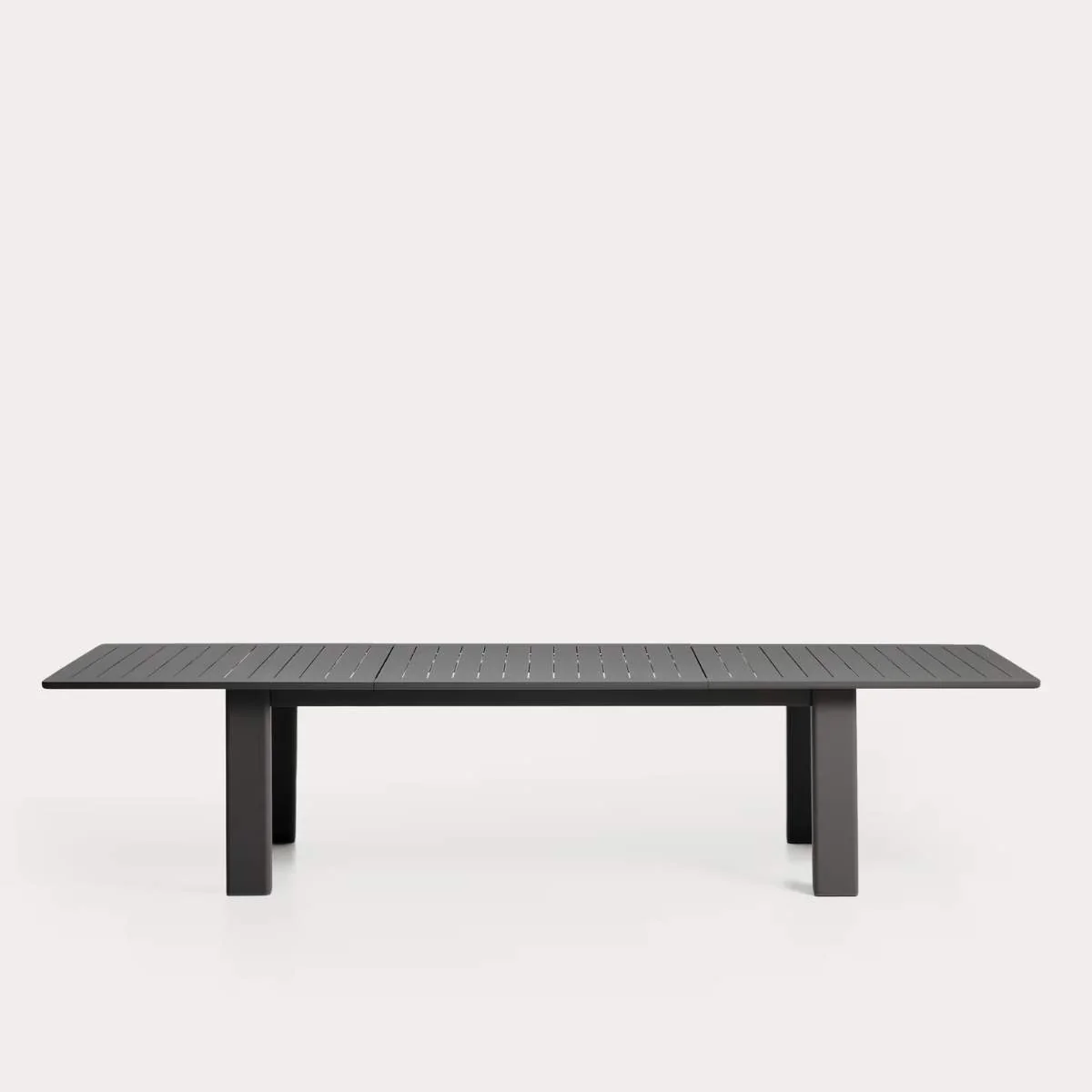 Kave Home Livorno extendable table in taupe aluminium 233(350) x 100 cm - Image 10