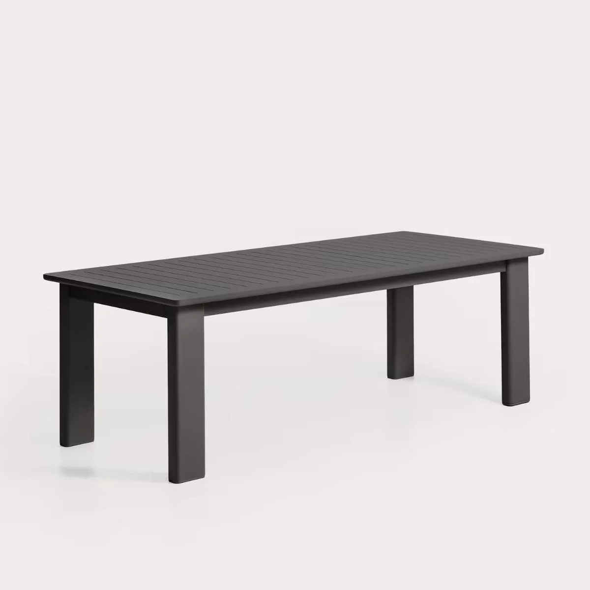 Kave Home Livorno extendable table in taupe aluminium 233(350) x 100 cm - Image 11