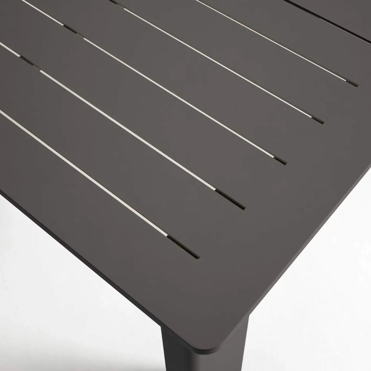 Kave Home Livorno extendable table in taupe aluminium 233(350) x 100 cm - Image 13