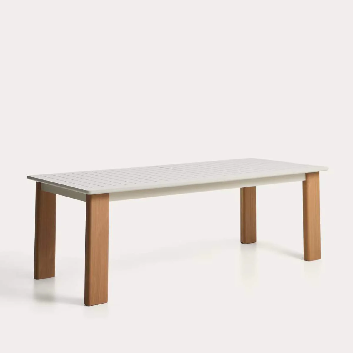 Kave Home Livorno extendable table in taupe aluminium 233(350) x 100 cm - Image 16