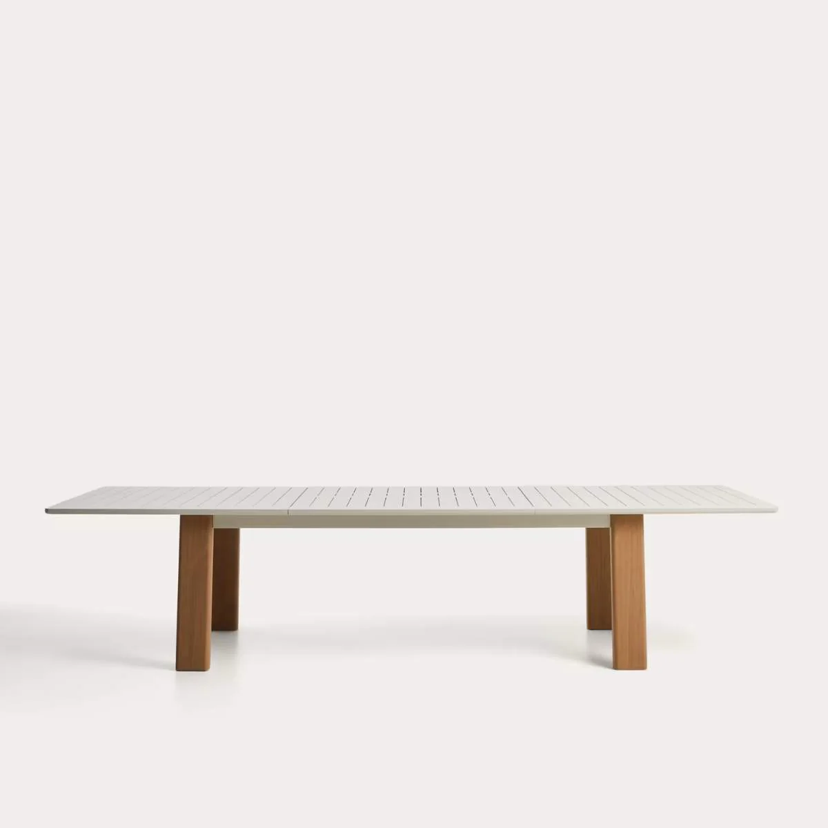 Kave Home Livorno extendable table in taupe aluminium 233(350) x 100 cm - Image 17