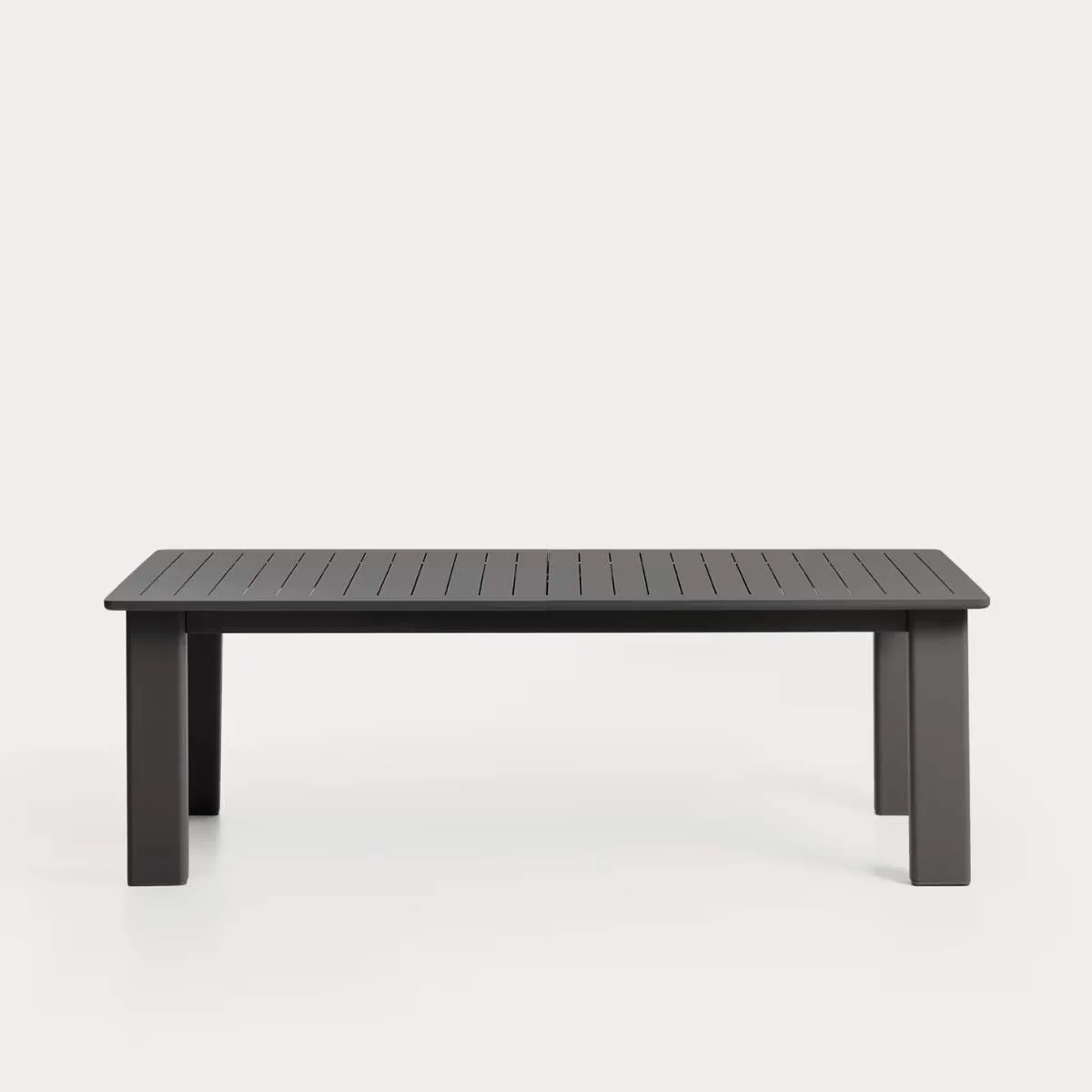 Kave Home Livorno extendable table in taupe aluminium 233(350) x 100 cm - Image 2