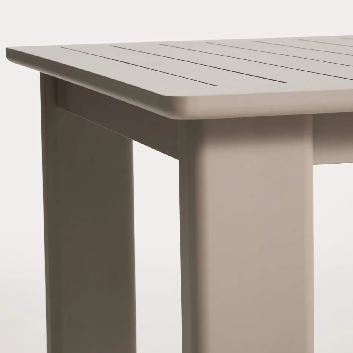 Kave Home Livorno extendable table in taupe aluminium 233(350) x 100 cm - Image 7