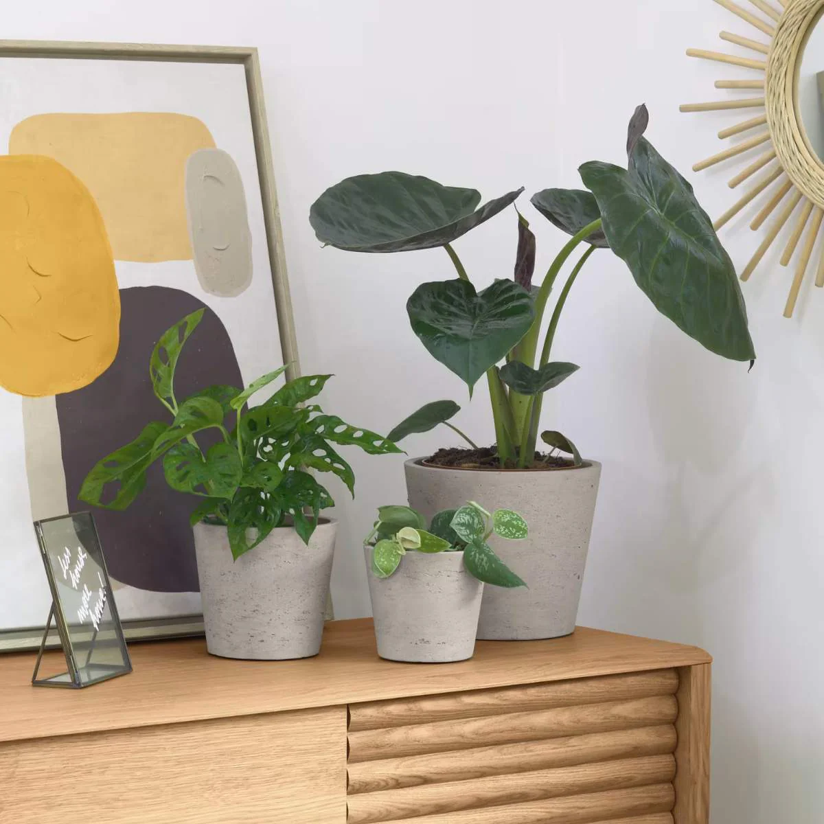 Kave Home Low set of 3 planters grey Ø 23,5 cm / Ø 16,5 cm / Ø 14 cm - Image 4