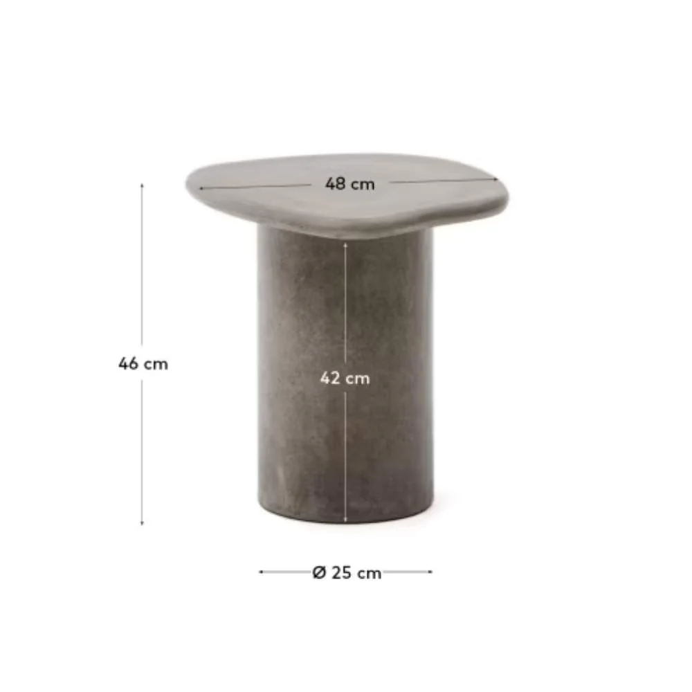 Kave Home Macarella Cement Side Table – 48 x 47 cm - Image 6