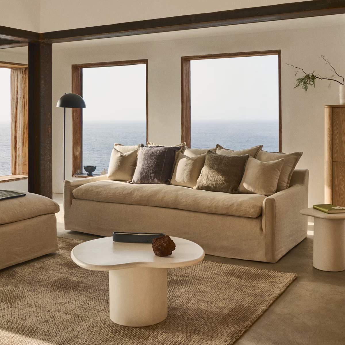 Kave Home Macarella coffee table in mustard concrete 83 x 77cm - Image 18
