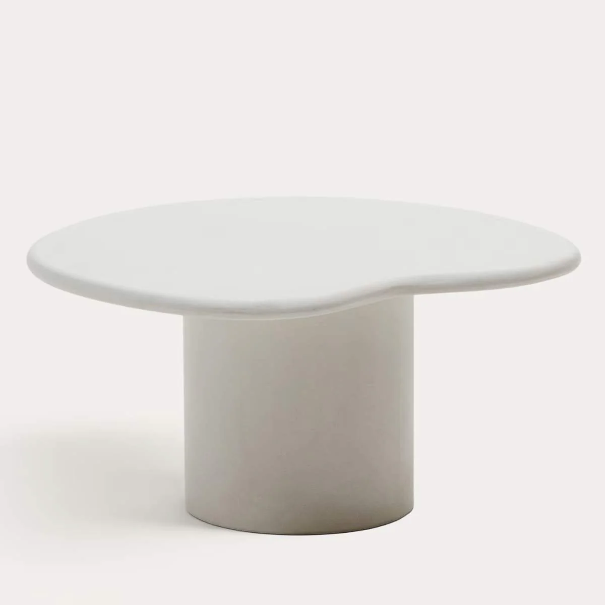 Kave Home Macarella coffee table in mustard concrete 83 x 77cm - Image 2
