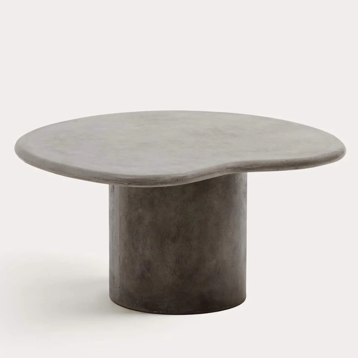 Kave Home Macarella coffee table in mustard concrete 83 x 77cm - Image 3