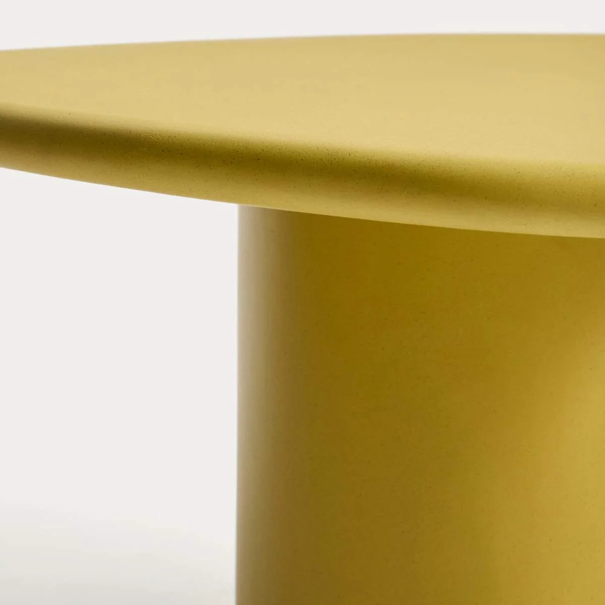 Kave Home Macarella coffee table in mustard concrete 83 x 77cm - Image 5