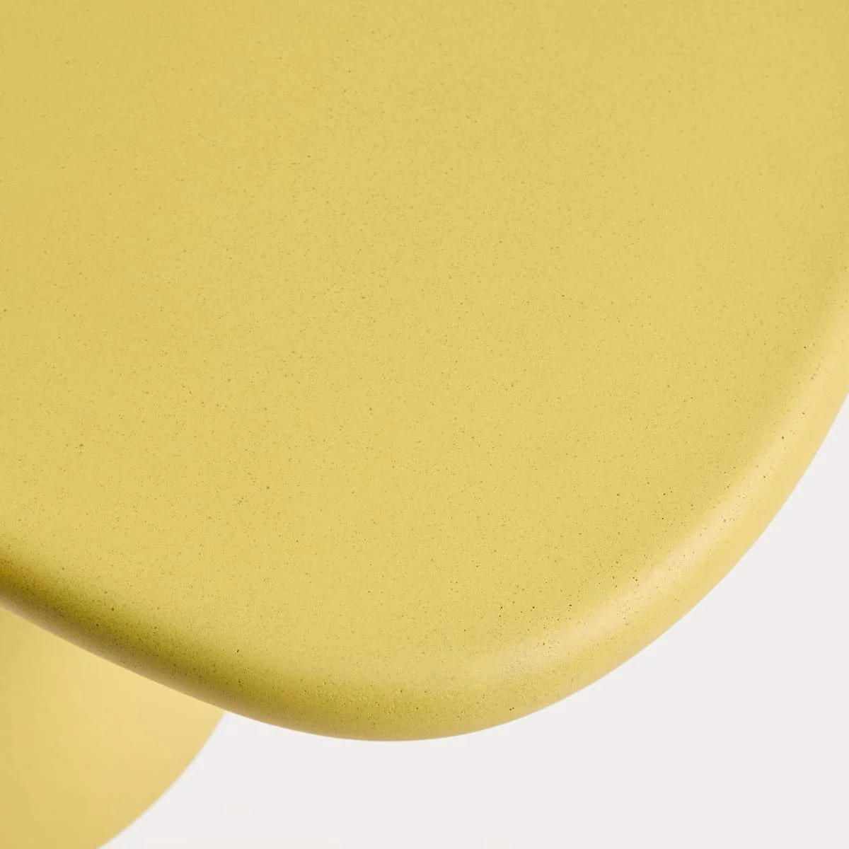 Kave Home Macarella coffee table in mustard concrete 83 x 77cm - Image 6