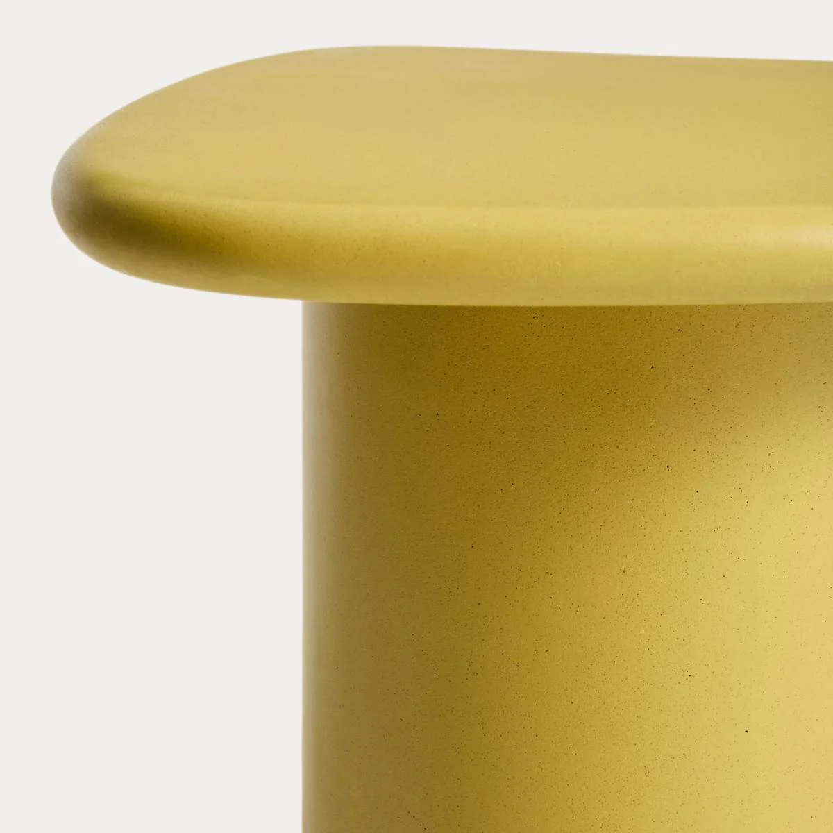 Kave Home Macarella side table in mustard concrete 48 x 47cm - Image 5