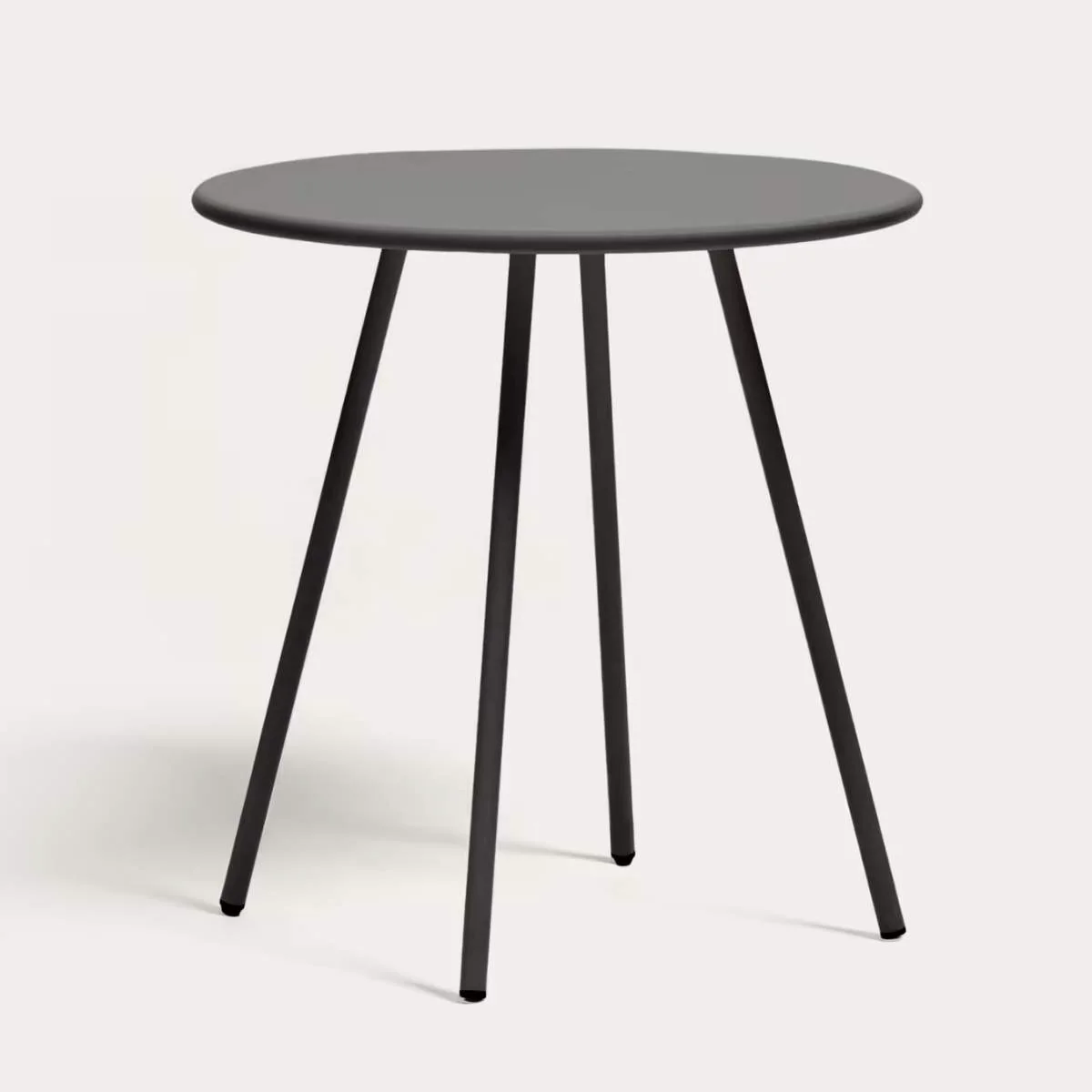 Kave Home Montjoi round outdoor table in steel with a white finish, Ø 70 cm - Image 2
