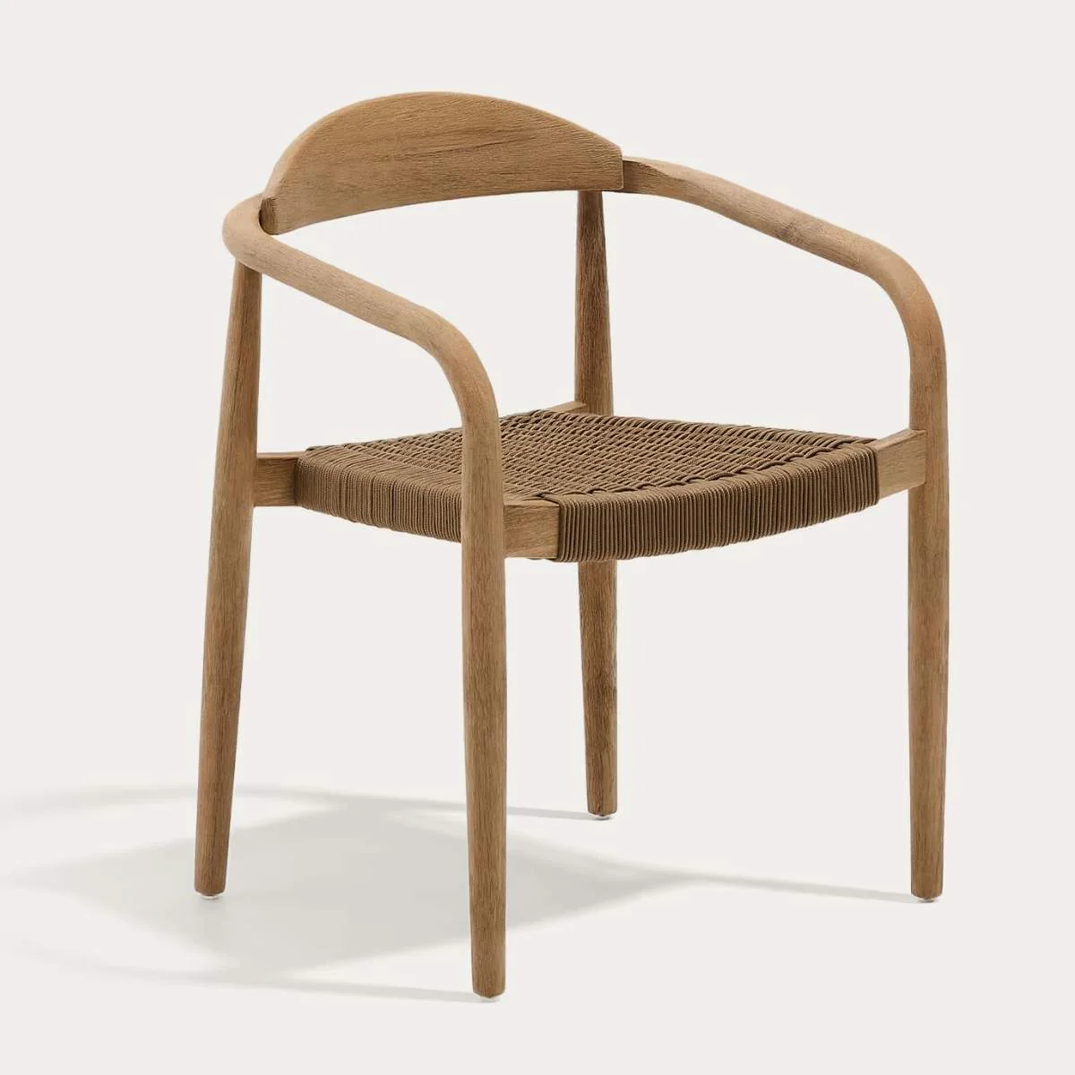 Kave Home Nina stackable chair in FSC 100% solid acacia wood and ecru rope cord - Image 6